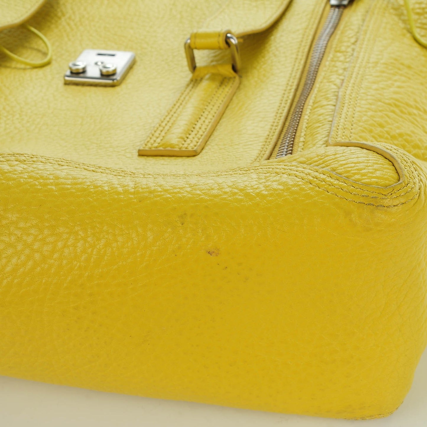 3.1 Calfskin Large Pashli Satchel Lemon Yellow
