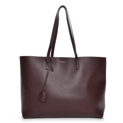 Saint Laurent Calfskin Large Shopping Tote Bordeaux 1 of 8