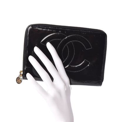 Chanel Patent CC Zip Around Wallet Black 2 of 8