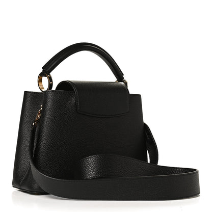 Louis Vuitton Taurillon Malachite Effect Capucines BB Black 3 of 9