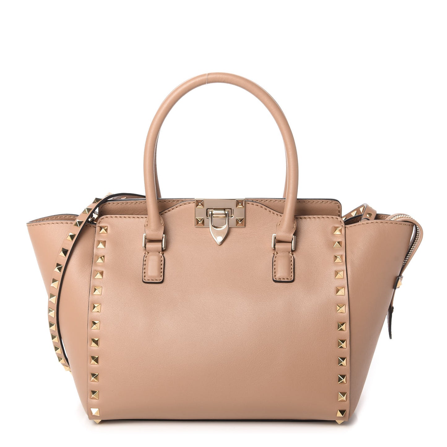 Vitello Small Rockstud Double Handle Tote Alpaca