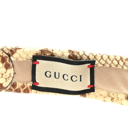 Gucci Raffia Cobra GG Embroidered Afraa Visor M Beige 6 of 8