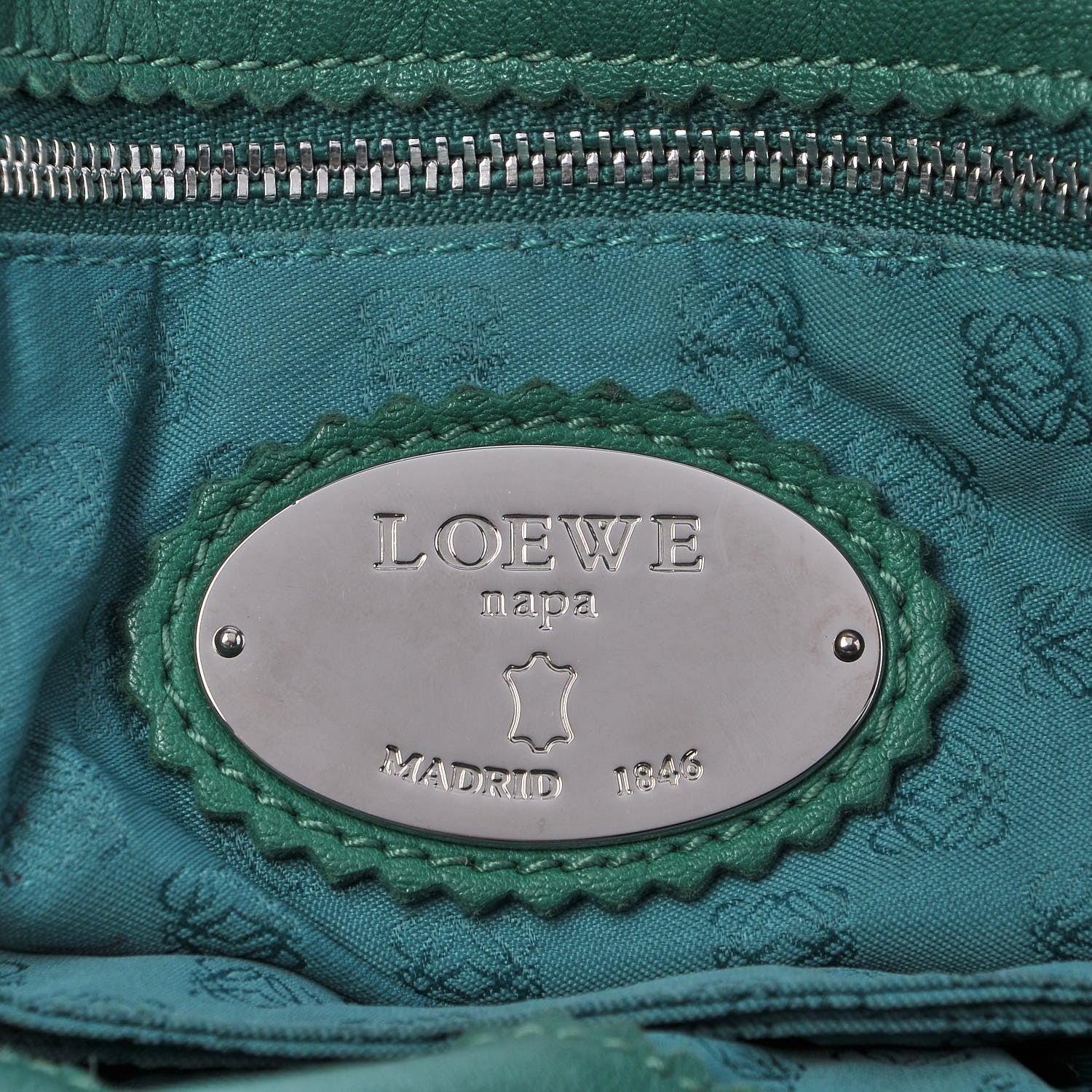 Loewe Calfskin Flamenco Shoulder Bag Green 5 of 14