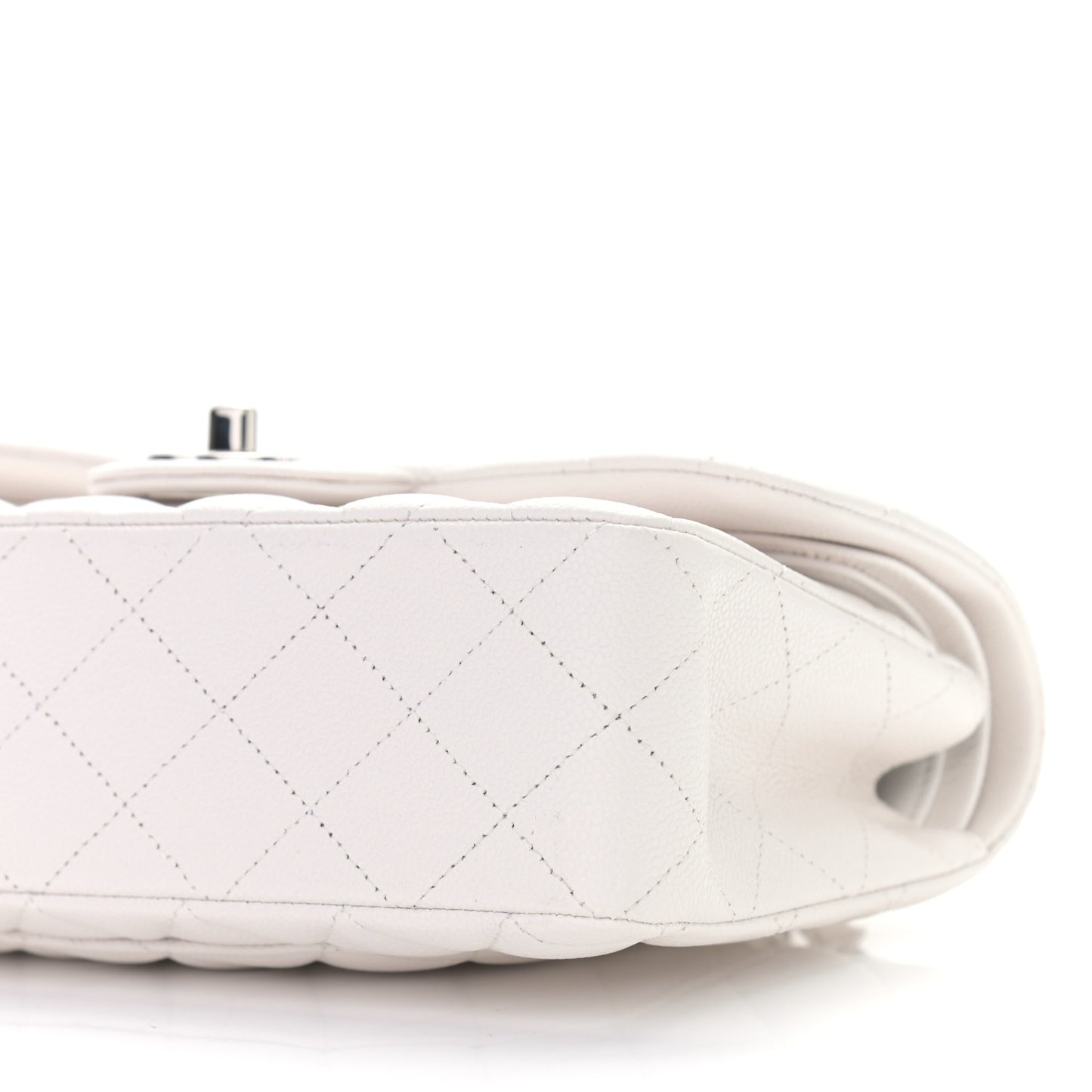 Caviar Quilted Small Double Flap White