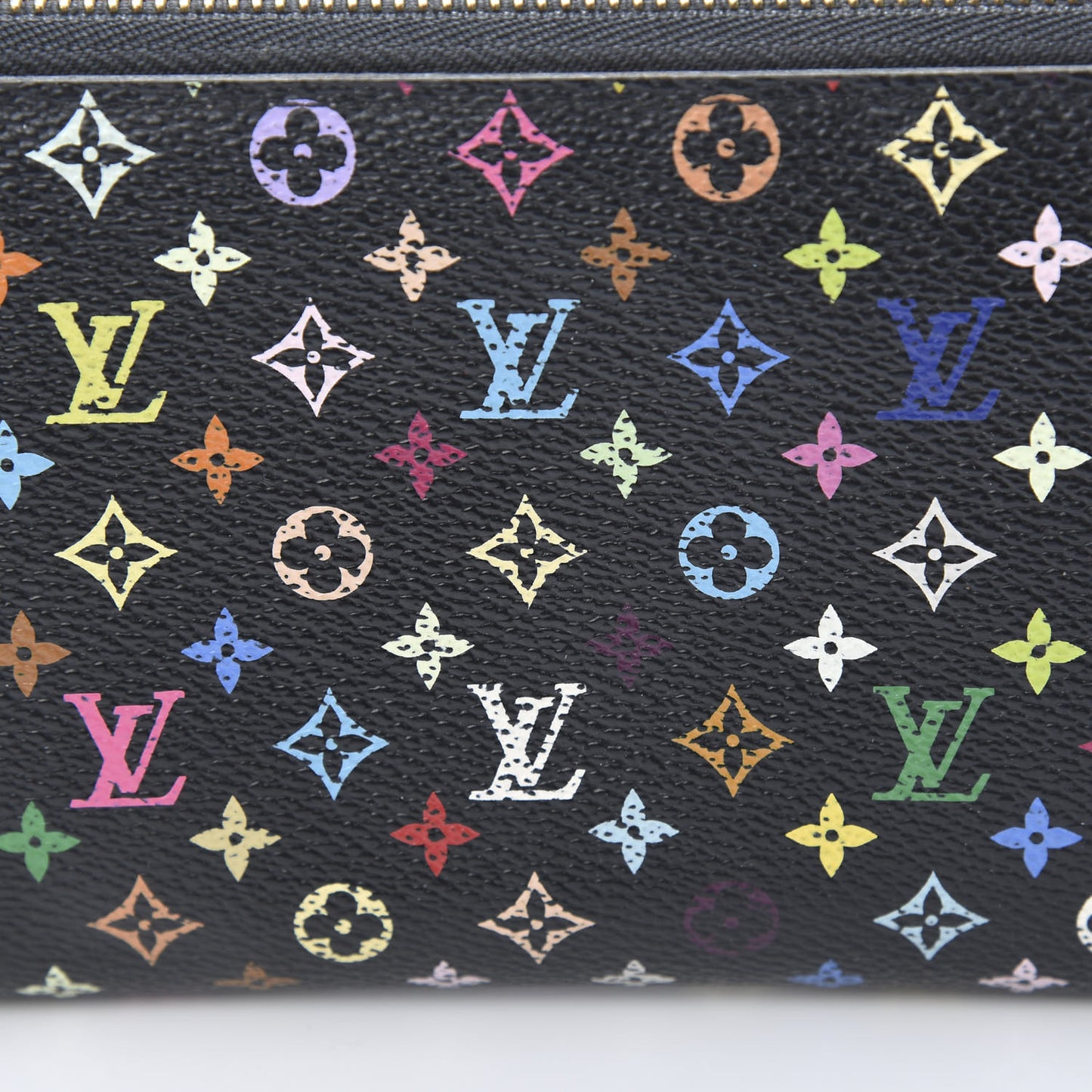 Monogram Multicolor Zippy Wallet Black Violet