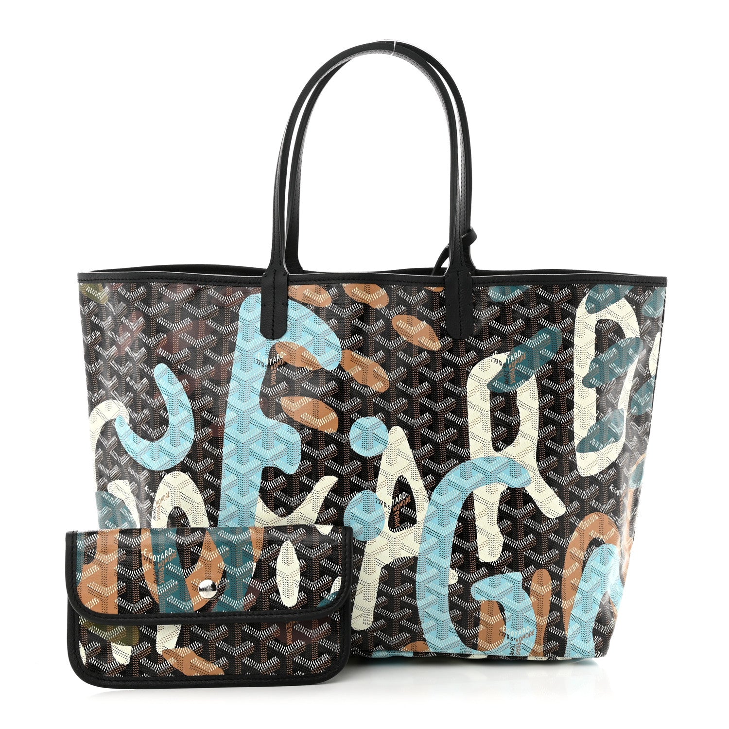 Goyard Goyardine Lettres Camouflage Saint Louis PM Black Blue 1 of 11