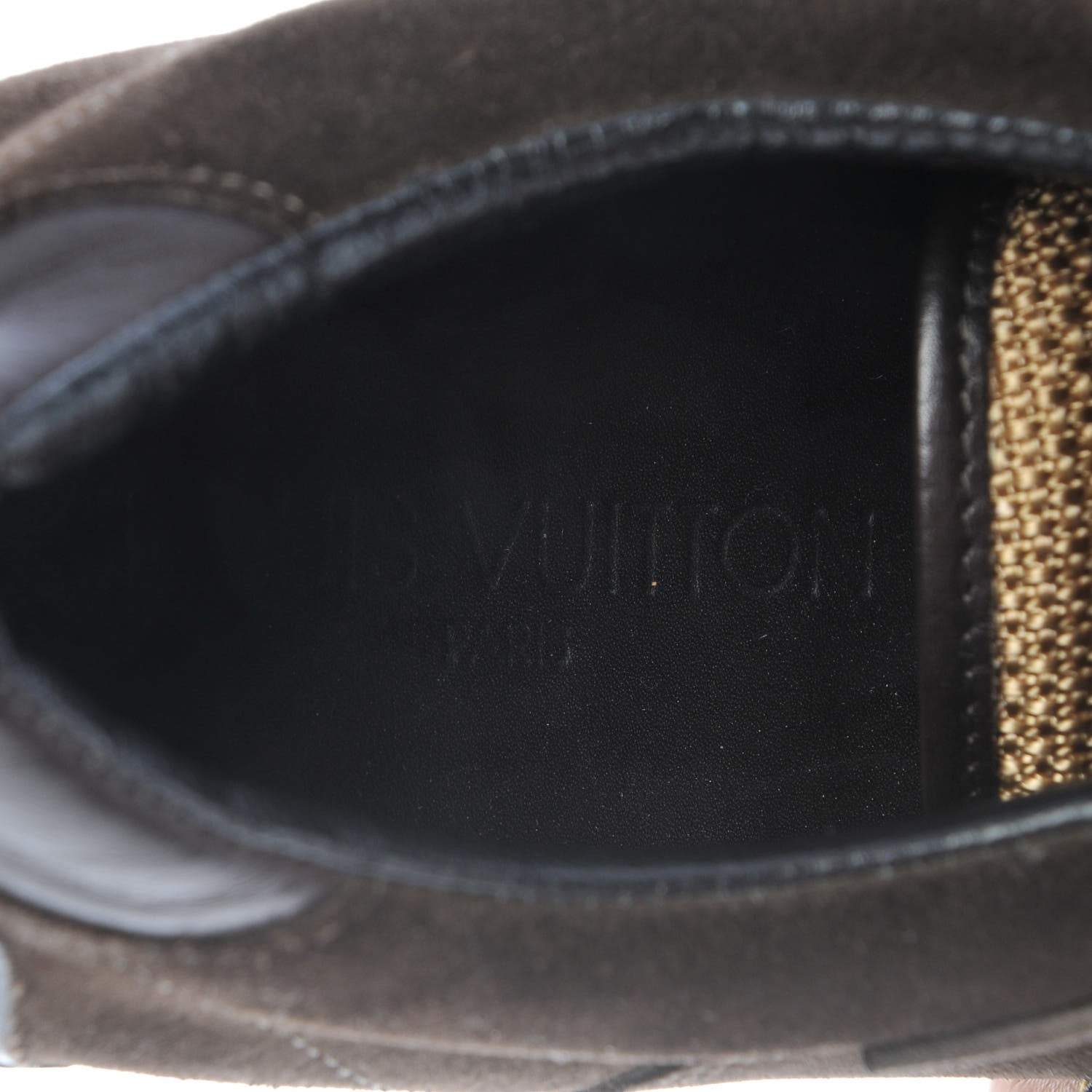Louis Vuitton Suede Calfskin Perforated Sneakers 41 Brown 7 of 9