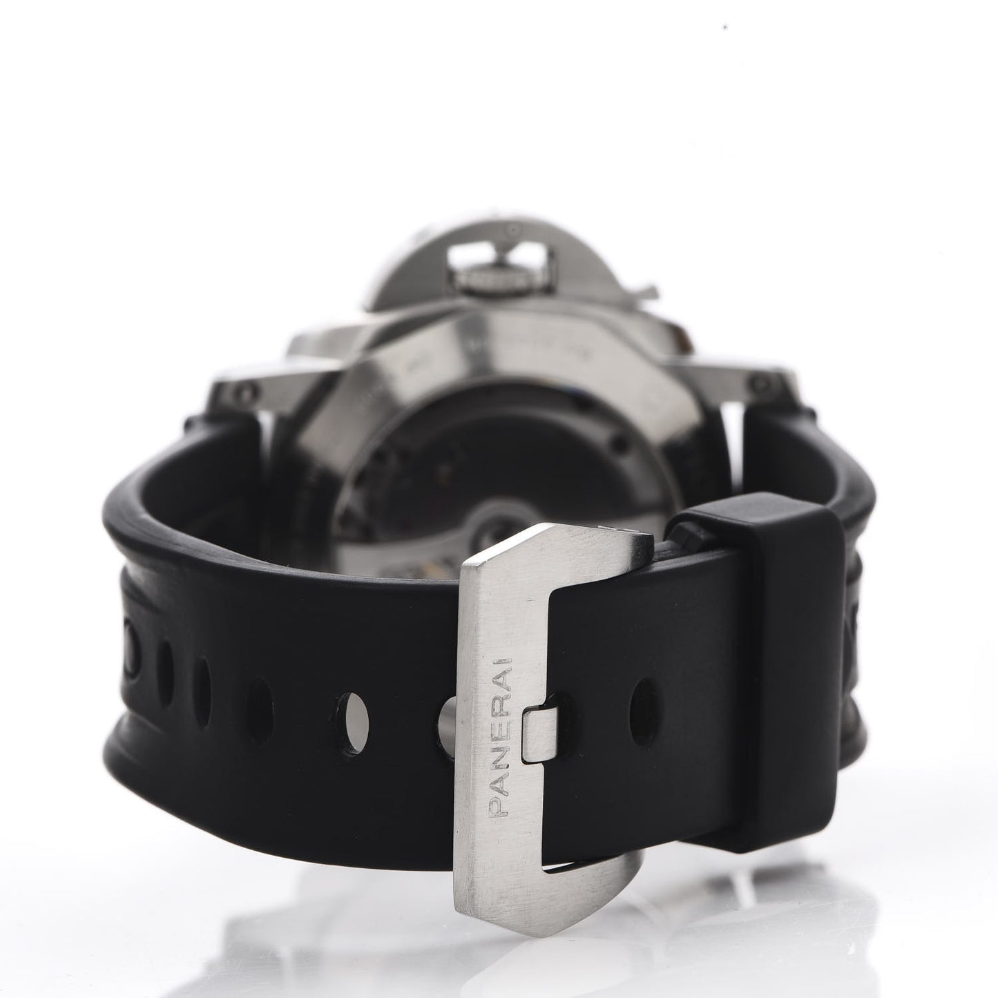 Stainless Steel Rubber 44mm Luminor 1950 3 Day Power Reserve GMT Automatic Watch Black PAM00321