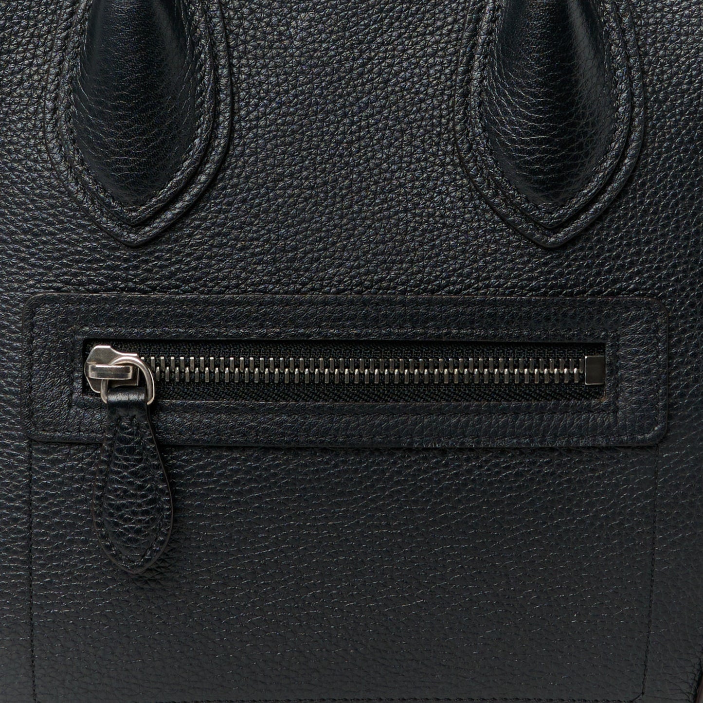 Drummed Calfskin Micro Luggage Black