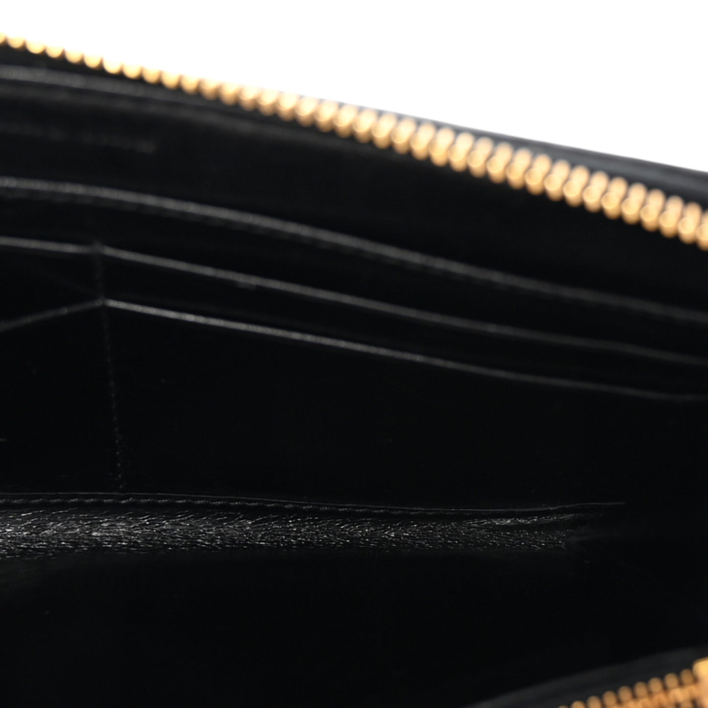 Vitello Shine Matelasse Zip Around Wallet Black