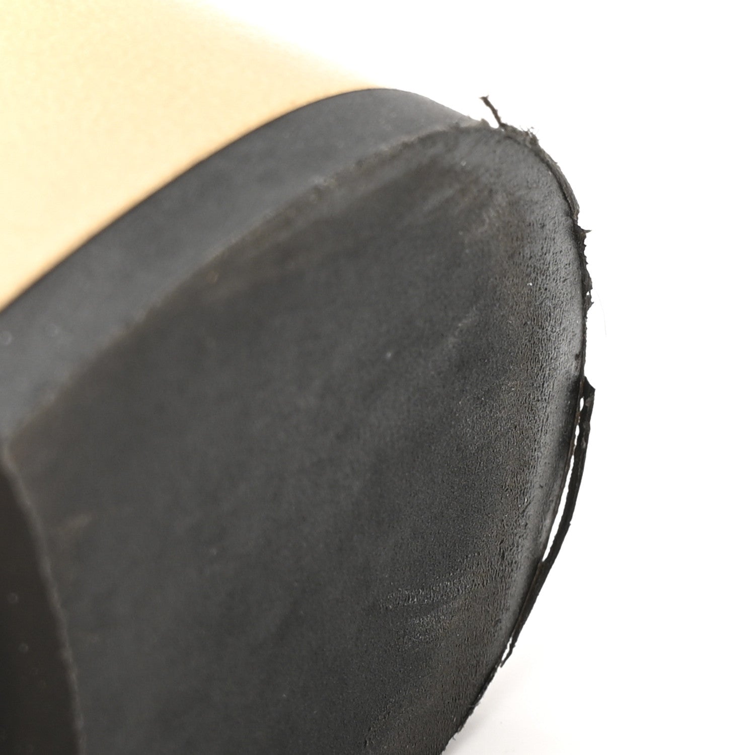 Chanel Goatskin Grosgrain Cap Toe CC Slingback Pumps 38.5 Beige Black 12 of 13