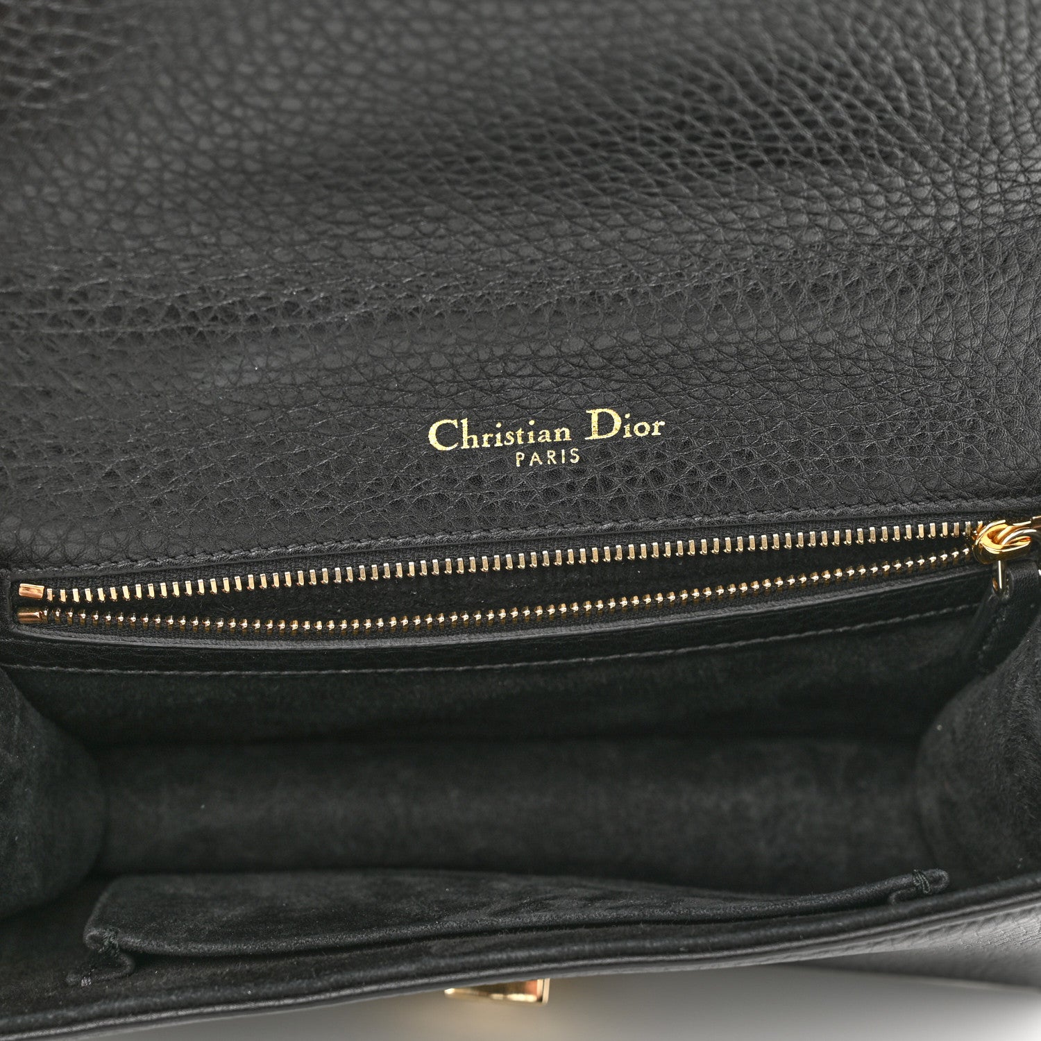 Christian Dior Grained Calfskin Medium Diorama Flap Bag Black 5 of 9