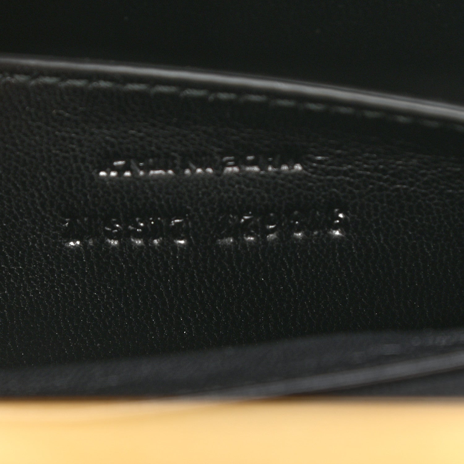 Saint Laurent Calfskin Crocodile Embossed Lulu Clutch Black 6 of 7