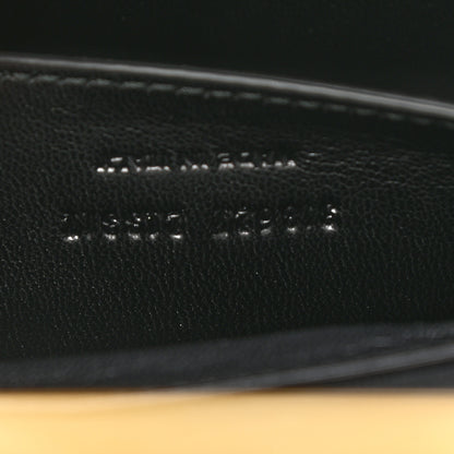 Saint Laurent Calfskin Crocodile Embossed Lulu Clutch Black 6 of 7