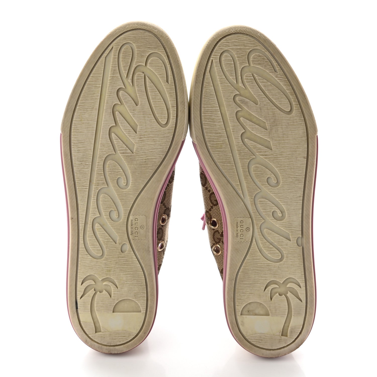 Gucci Monogram Womens Sneakers 37 Pink 5 of 13