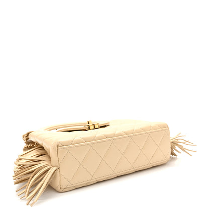 Chanel Lambskin Fringe Nano Kelly Shopper Beige 4 of 10