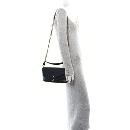 Chanel Sheepskin Chevron Quilted Mini Double Chevron Flap Black 2 of 10