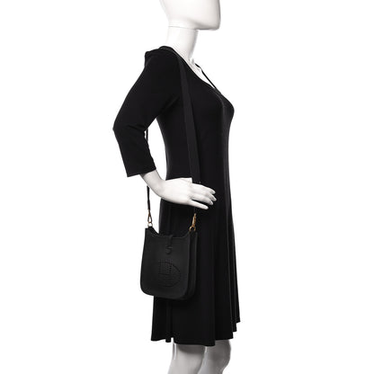 Hermes Taurillon Clemence Evelyne TPM Black 2 of 7