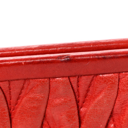 Miu Miu Nappa Matelasse Clutch Fuoco 13 of 14