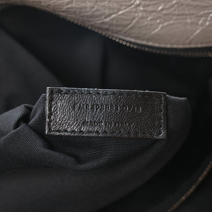 Saint Laurent Crinkled Calfskin Matelasse Monogram Large Niki Chain Satchel Fog 8 of 11