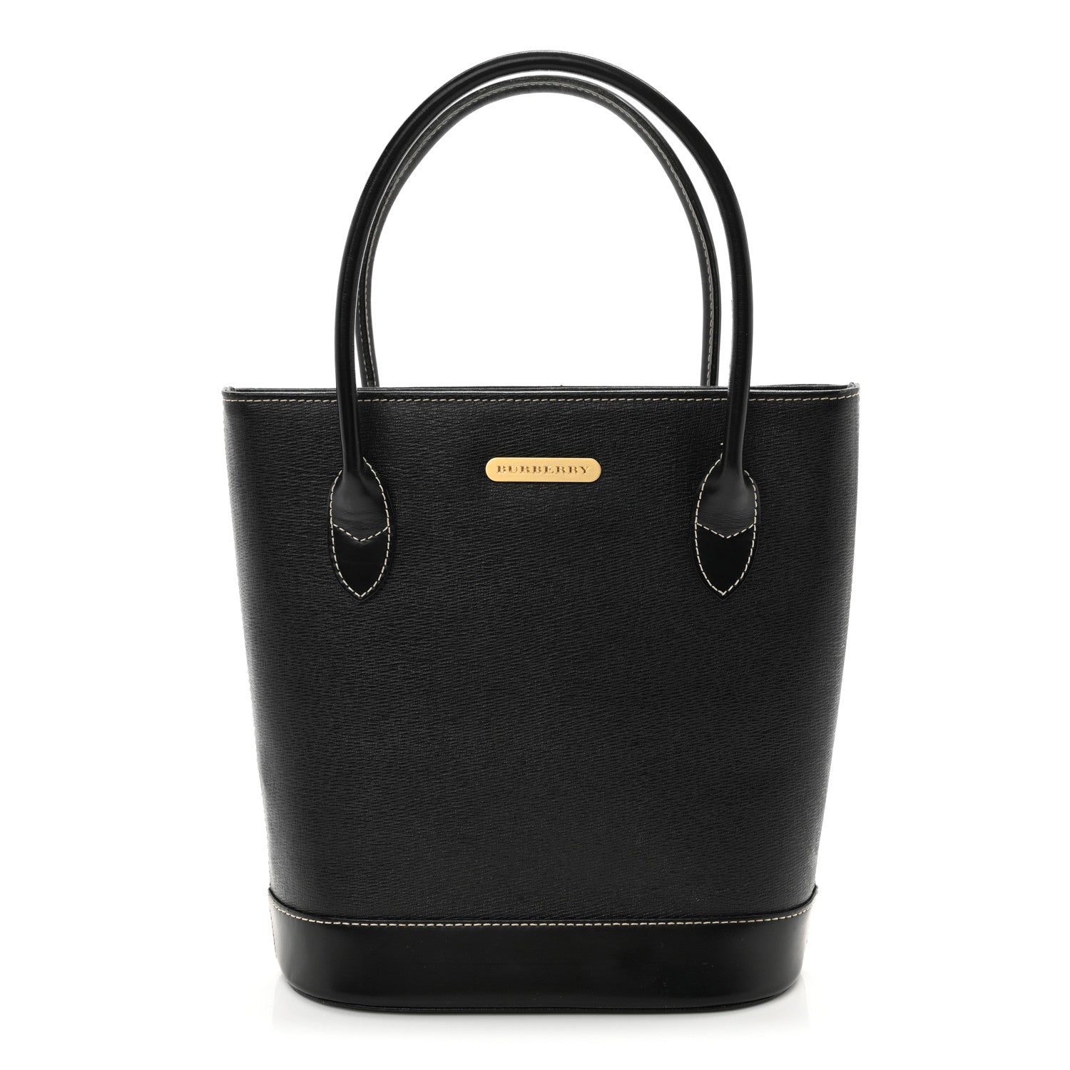 Burberry Saffiano Top Handle Bag Black 1 of 9