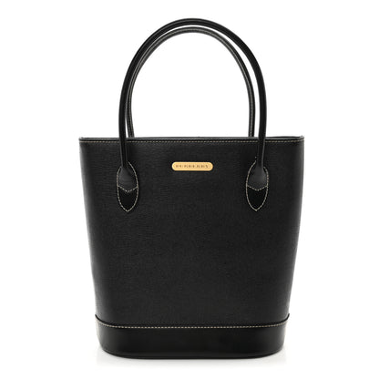 Burberry Saffiano Top Handle Bag Black 1 of 9
