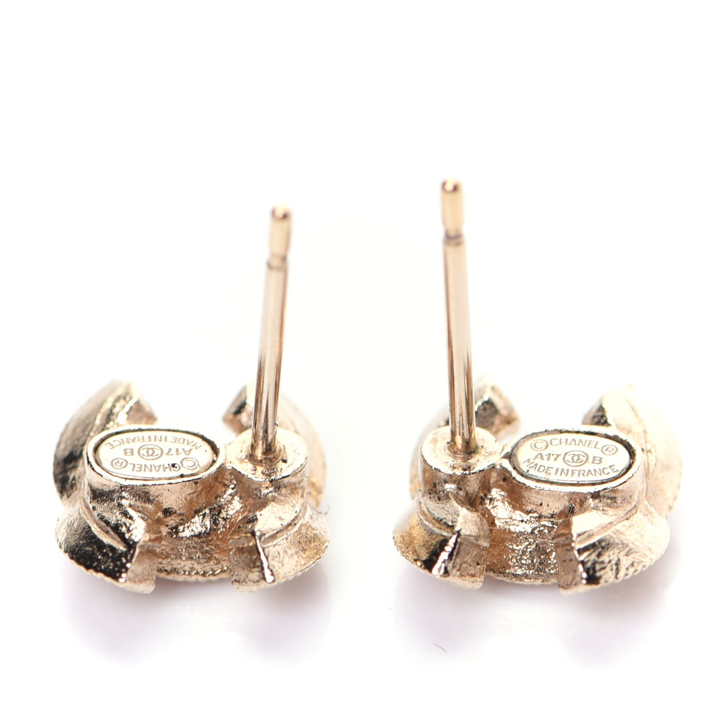 Crystal CC Earrings Gold Pink