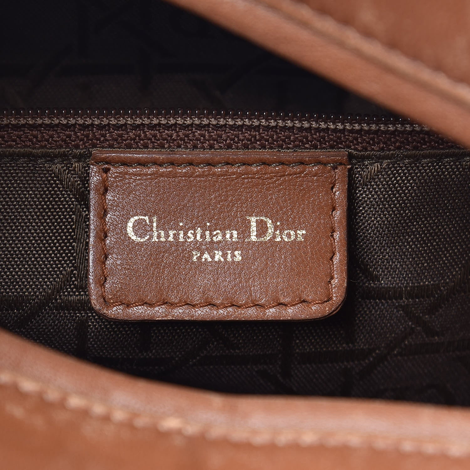 Christian Dior Lambskin Cannage Large Lady Dior Tan 6 of 33