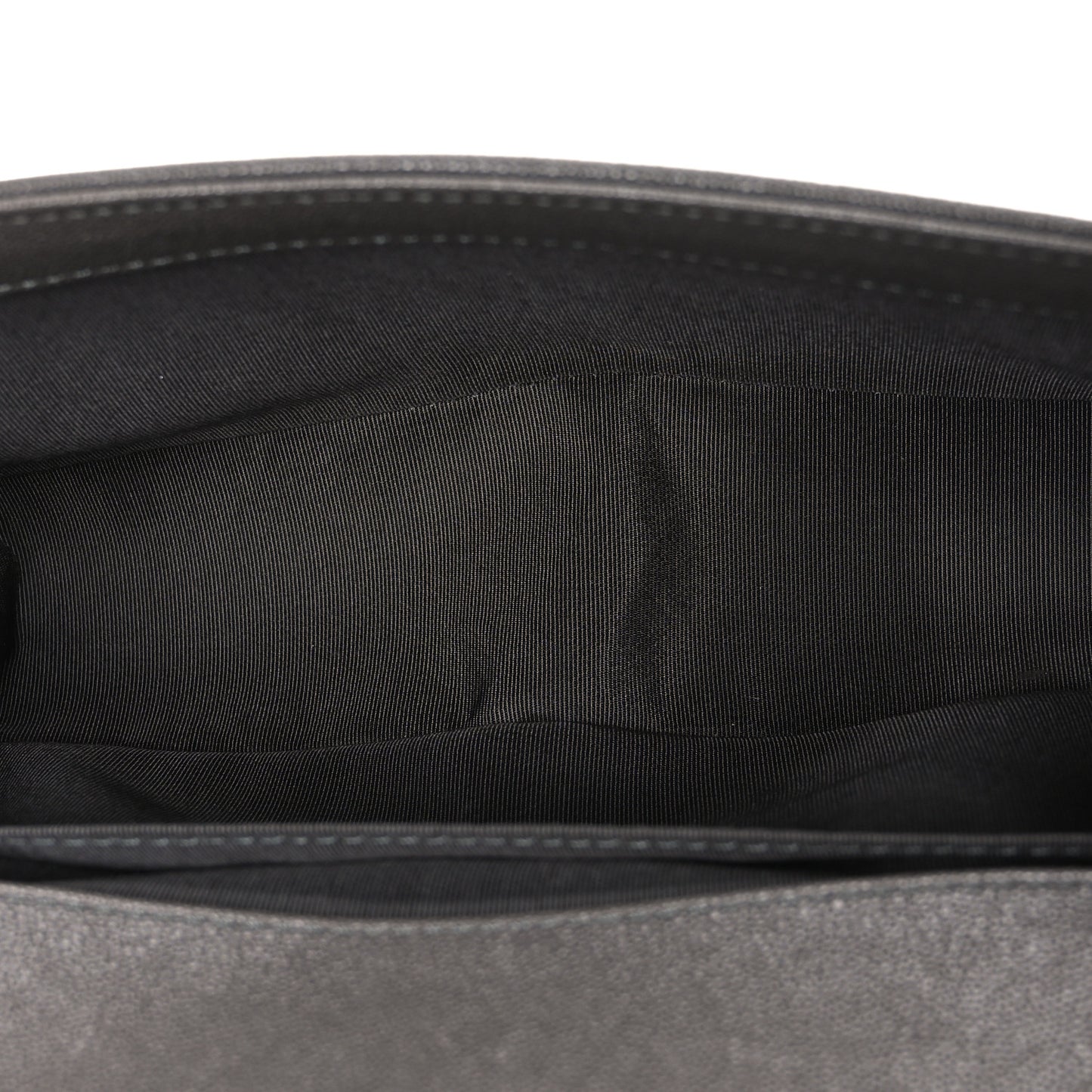 Caviar Quilted Medium Boy Flap Dark Grey