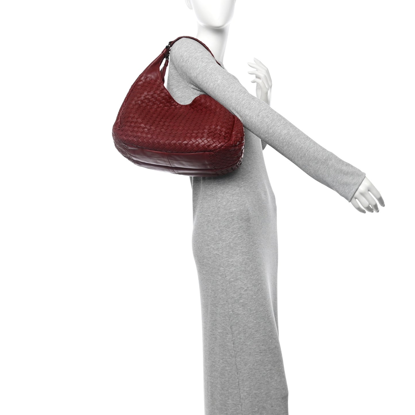 Nappa Intrecciato Medium Campana Hobo Red