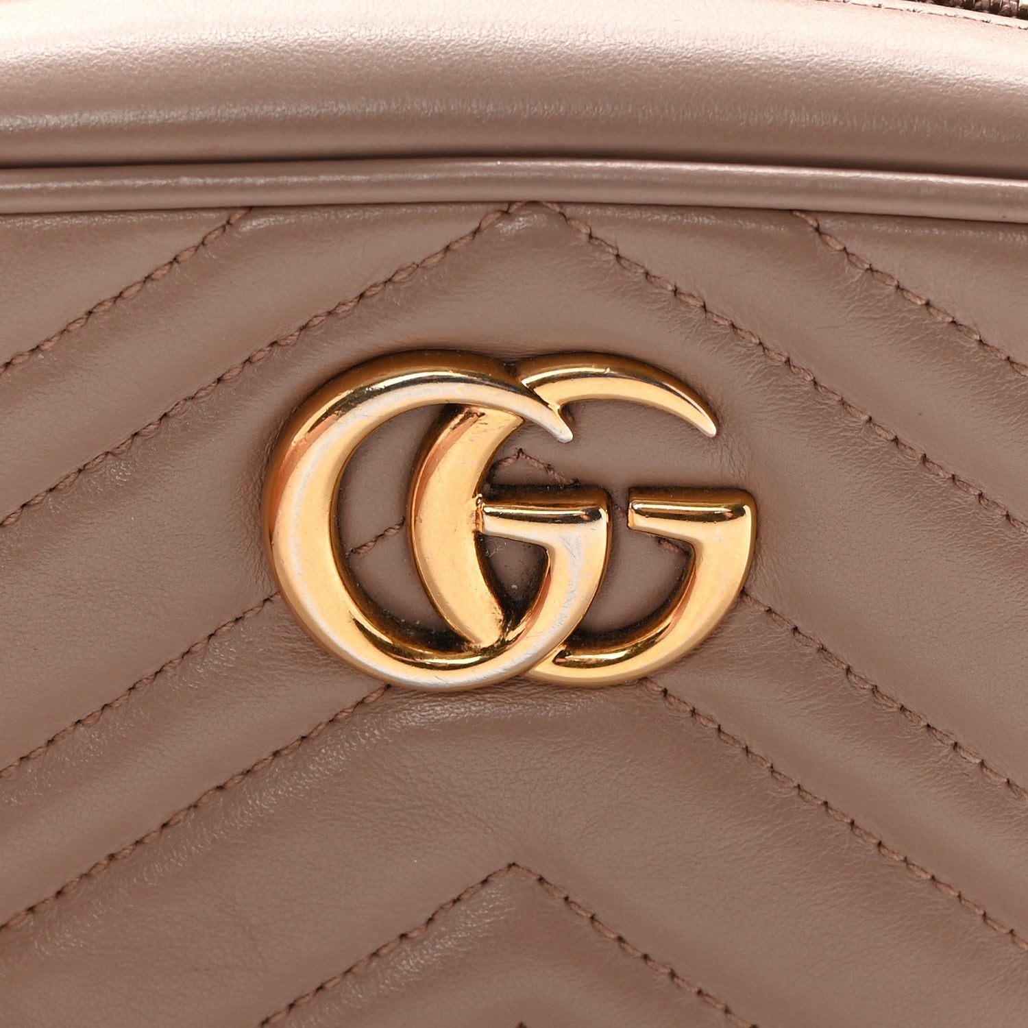 Gucci Calfskin Matelasse Mini GG Marmont Chain Shoulder Bag Porcelain Rose 14 of 14