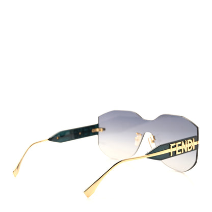 Fendi Metal Fendigraphy Shield Sunglasses FE 40066/U Shiny Endura Gold 4 of 7