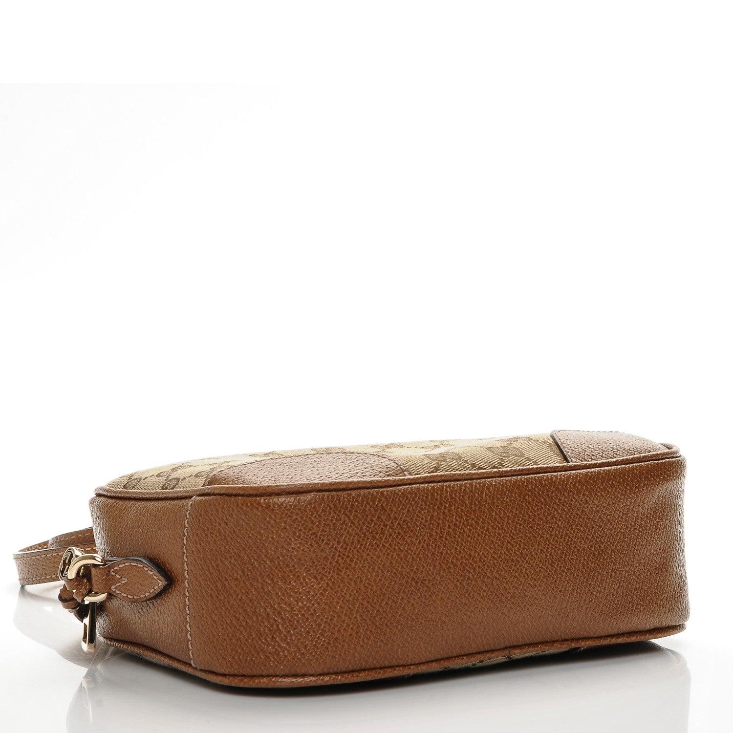 Gucci Monogram Textured Calfskin Mini Bree Messenger Bag Beige Ebony Nocciola 4 of 7