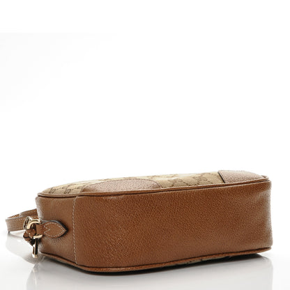 Gucci Monogram Textured Calfskin Mini Bree Messenger Bag Beige Ebony Nocciola 4 of 7
