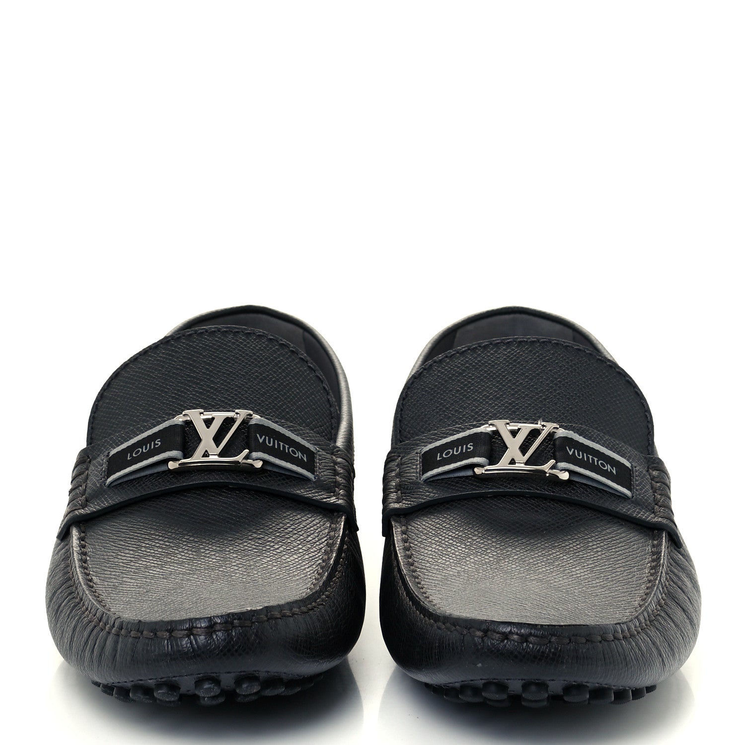 Louis Vuitton Taiga Mens Hockenheim Moccasin Loafers 9 Ardoise 2 of 11