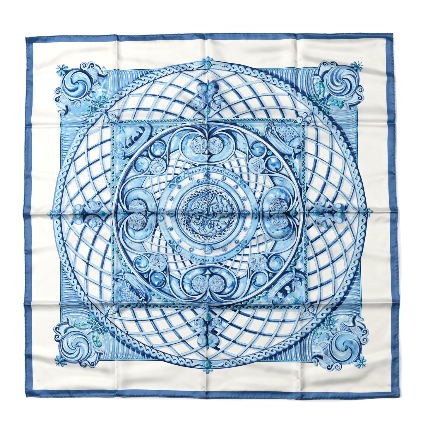 Silk Monnaies Et Symboles De Parisii Scarf 90