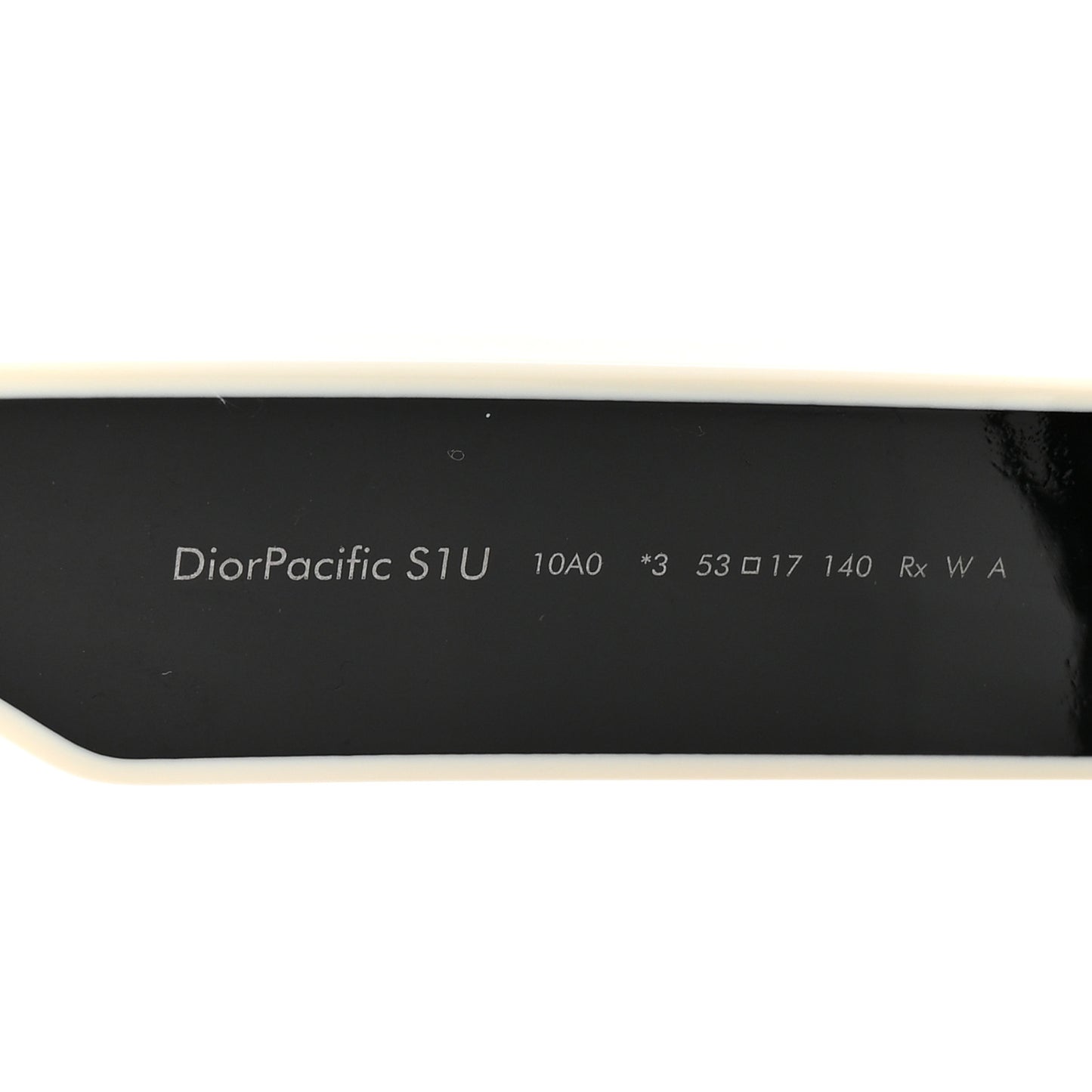 Diorpacific S1U Square Sunglasses Black White