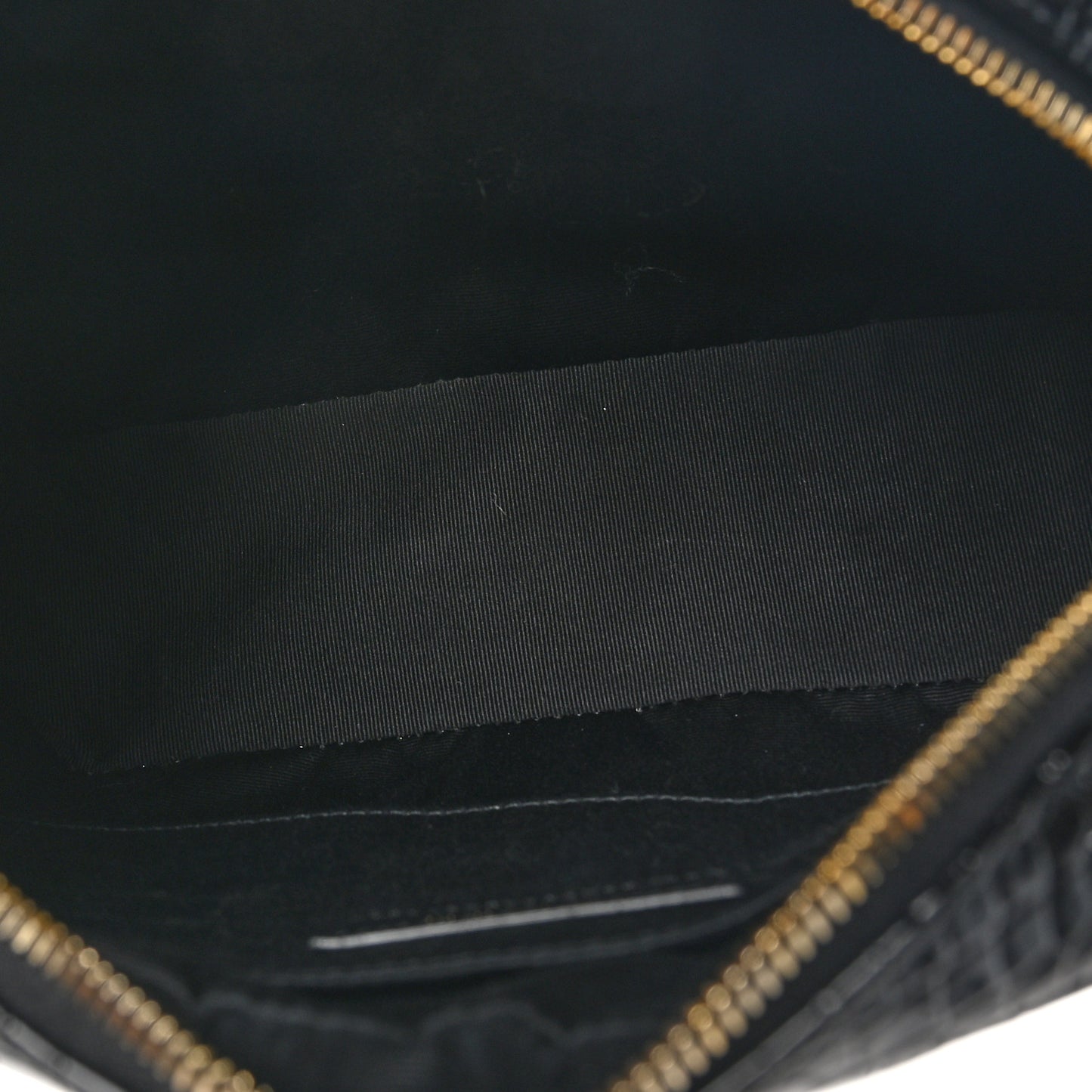 Patent Calfskin Crocodile Embossed Monogram Lou Camera Bag Black