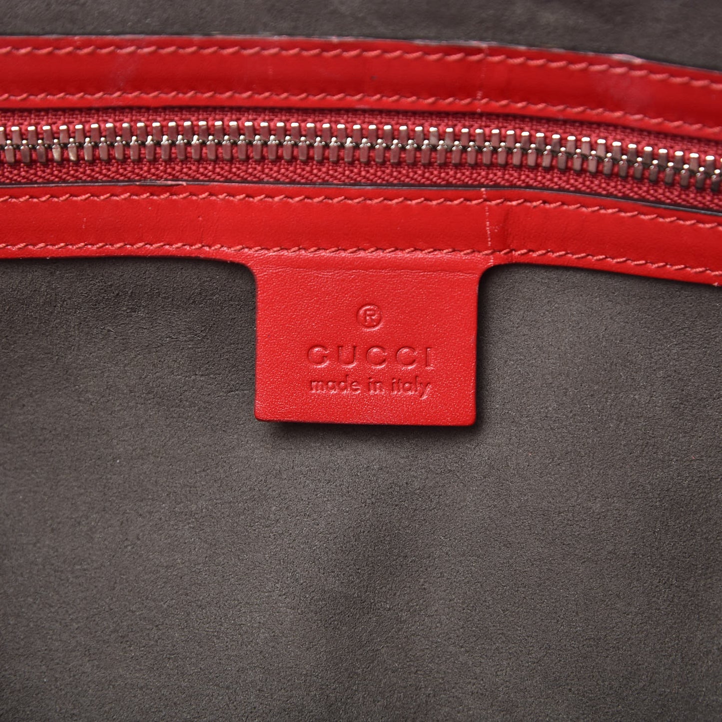 Guccissima Signature Large Duffle Hibiscus Red