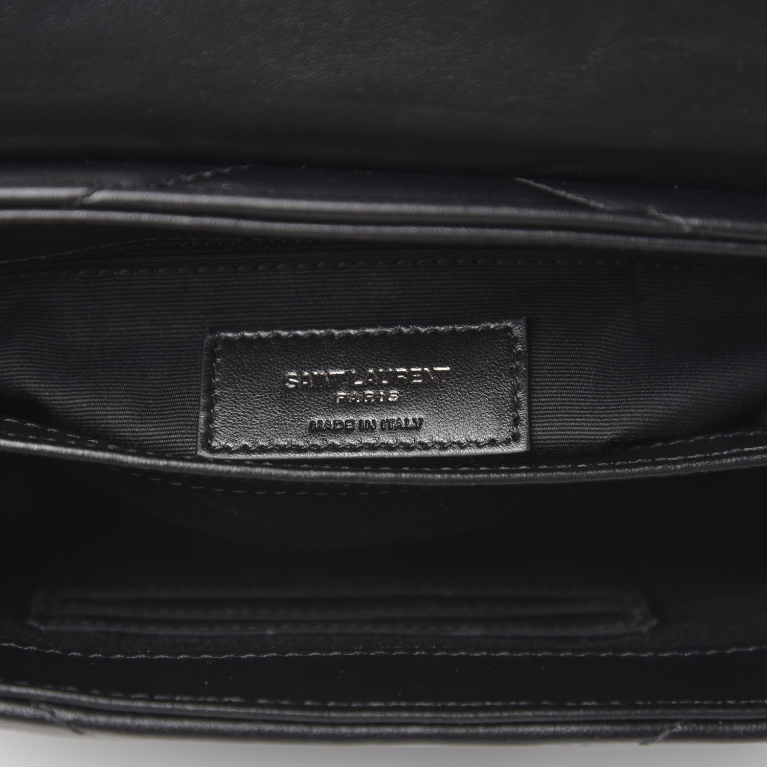 Saint Laurent Calfskin Y Quilted Monogram Toy Loulou Crossbody Bag Black 6 of 10