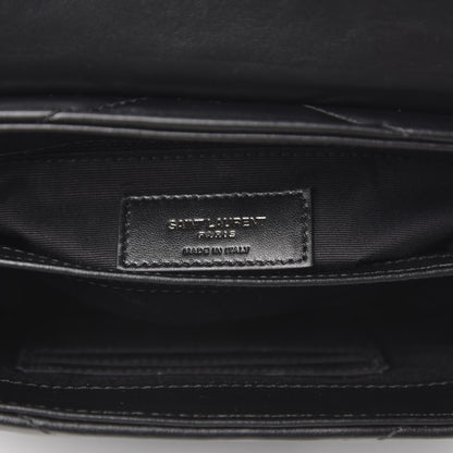 Saint Laurent Calfskin Y Quilted Monogram Toy Loulou Crossbody Bag Black 6 of 10