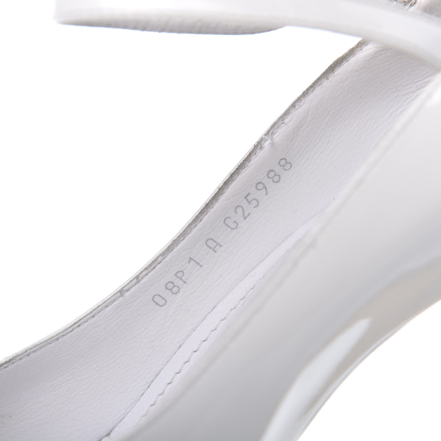 Chanel Patent Wooden Heel Peep Toe CC Pumps 40.5 White 9 of 9