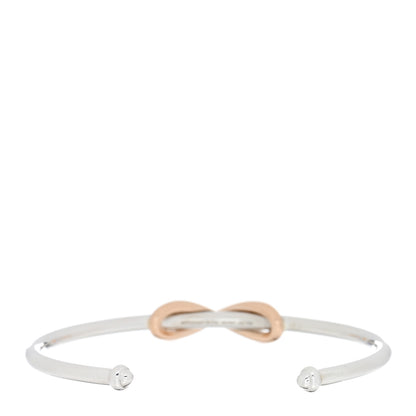 Tiffany Sterling Silver 18K Rose Gold Infinity Cuff Bracelet 1 of 3