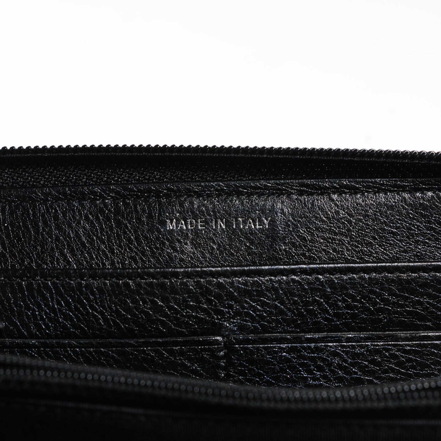 Calfskin Quilted Boy Zip Around Wallet Black