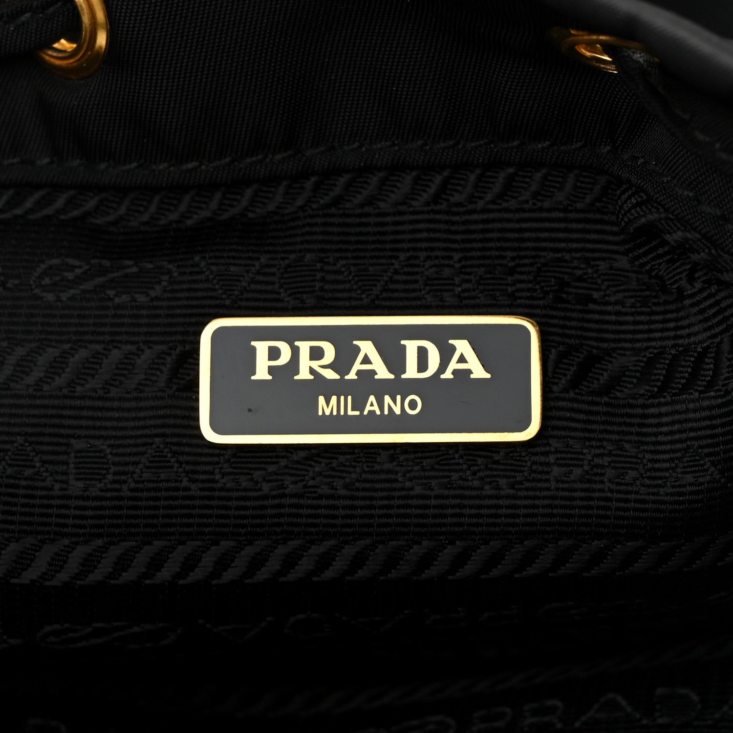 Prada Saffiano Tessuto Nylon Mini Bucket Crossbody Bag Black 6 of 11