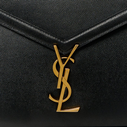 Saint Laurent Grain de Poudre Medium Classic Monogram Cassandra Top Handle Black Rouge Legion 9 of 12