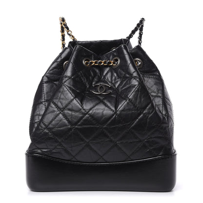 Chanel Aged Calfskin Quilted Small Gabrielle Backpack Black 2 of 11