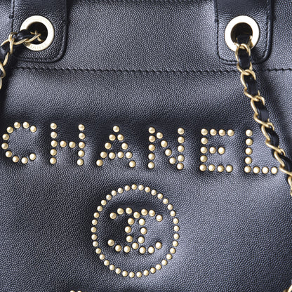 Chanel Caviar Small Studded Deauville Tote Black 10 of 10