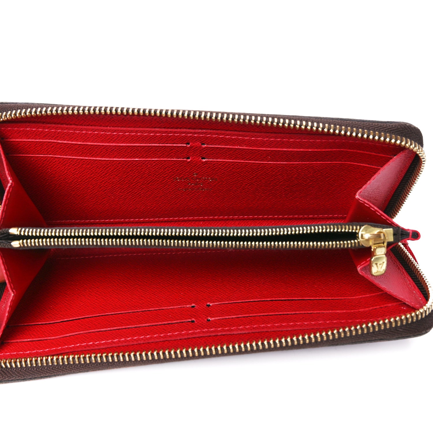 Louis Vuitton Damier Ebene Clemence Wallet Cherry 5 of 12