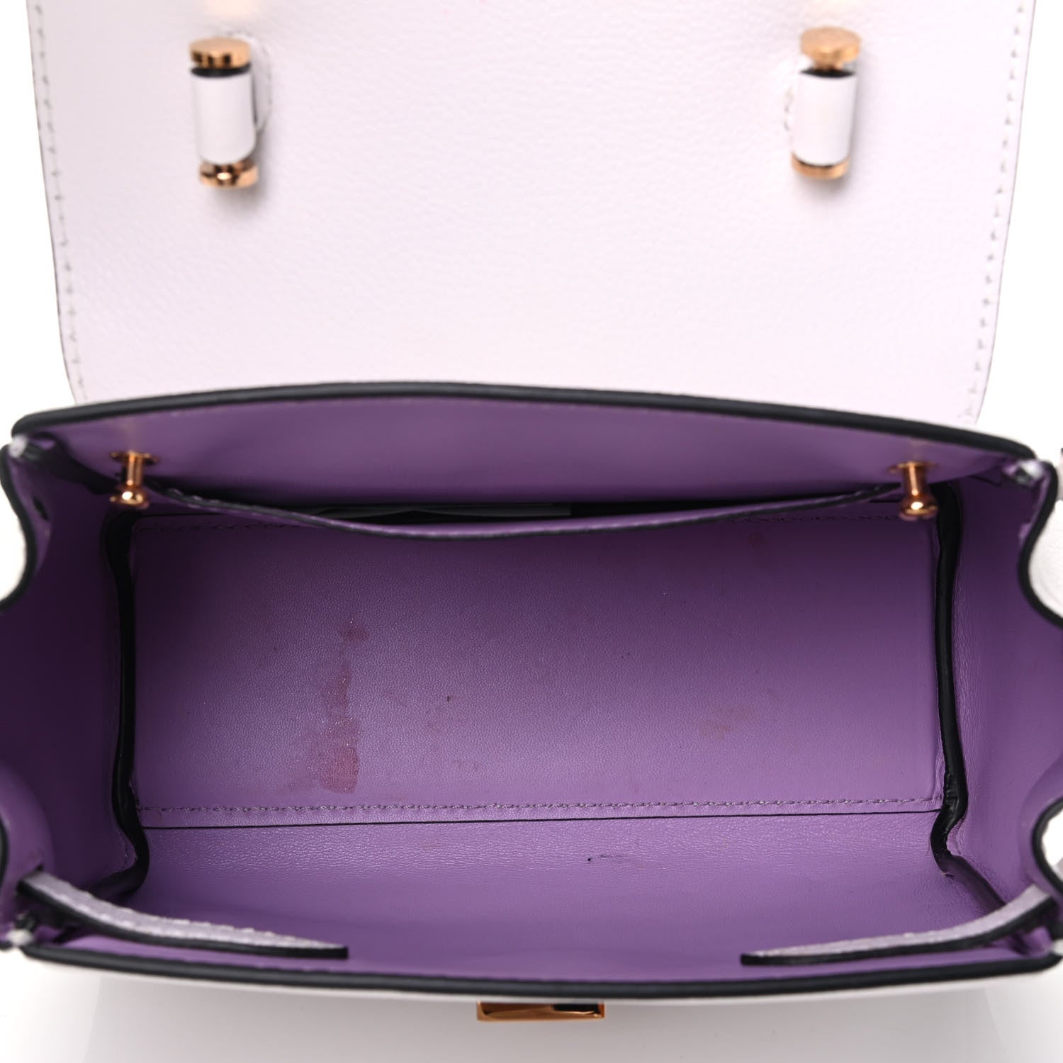 Versace Grained Calfskin Small La Medusa Top Handle Bag White 4 of 10
